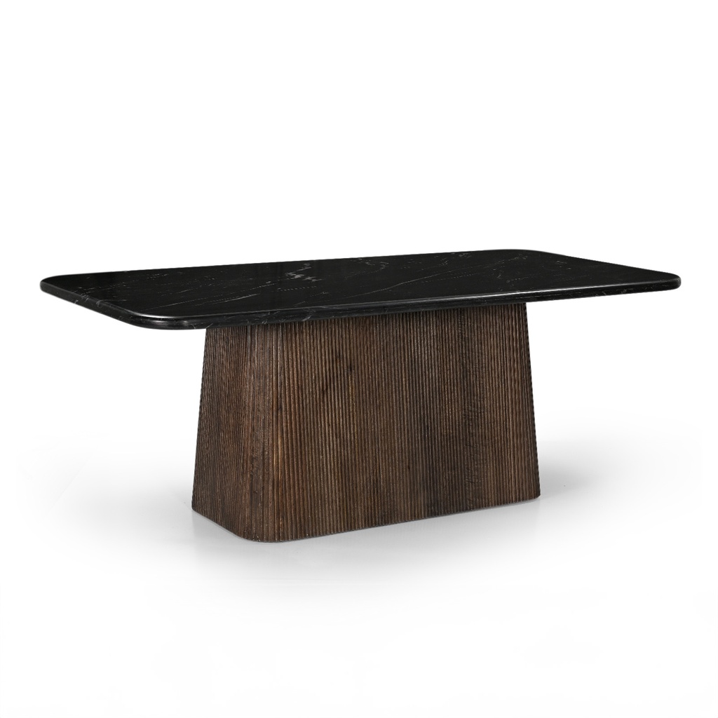 [330030000072] Mesa Comedor Plateau (Marmol Negro, Mango Mud)